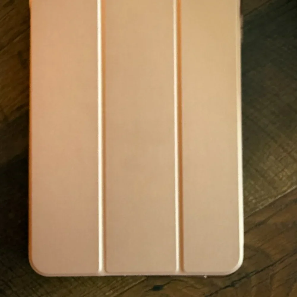 iPad 16 Case – Rose Gold Tri-Fold Cover + Clear Hard Back